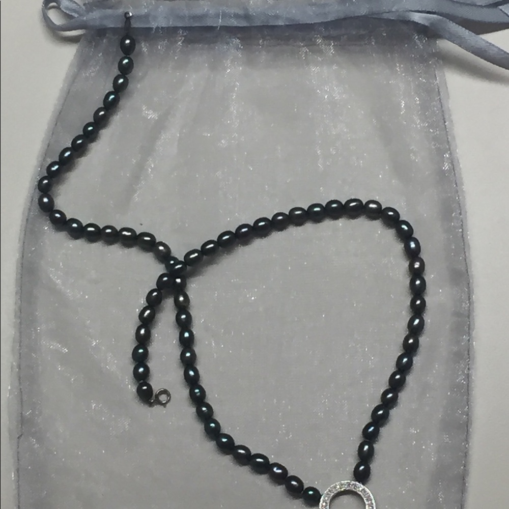 SALE✂️GENUINE PEARLS/SILVER NECKLACE - Picture 6 of 8